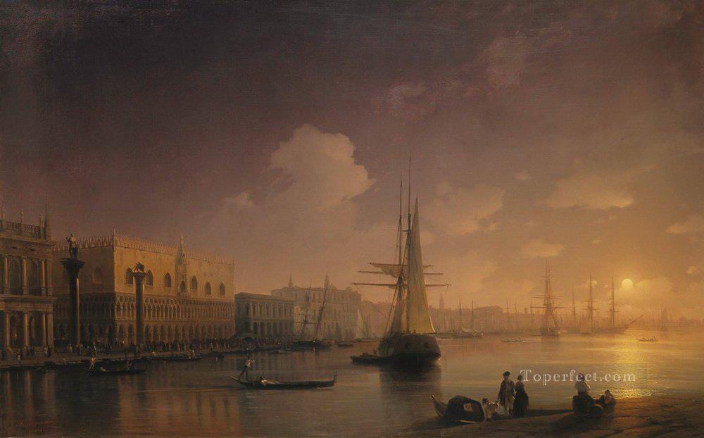 noche veneciana Romántico Ivan Aivazovsky Ruso Pintura al óleo